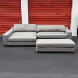 Costco Gray Sectional Couch Sofa With Plug Ins