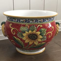 Ceramic Planter Cache Pot FIRM PRICE