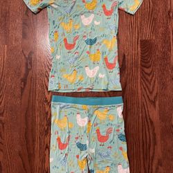 Little Sleepies Cozy Coop Short Sleeve Pajama Set Size 7/8