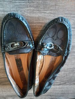 COACH LOAFERS  BLACK LADIES SIZE 9