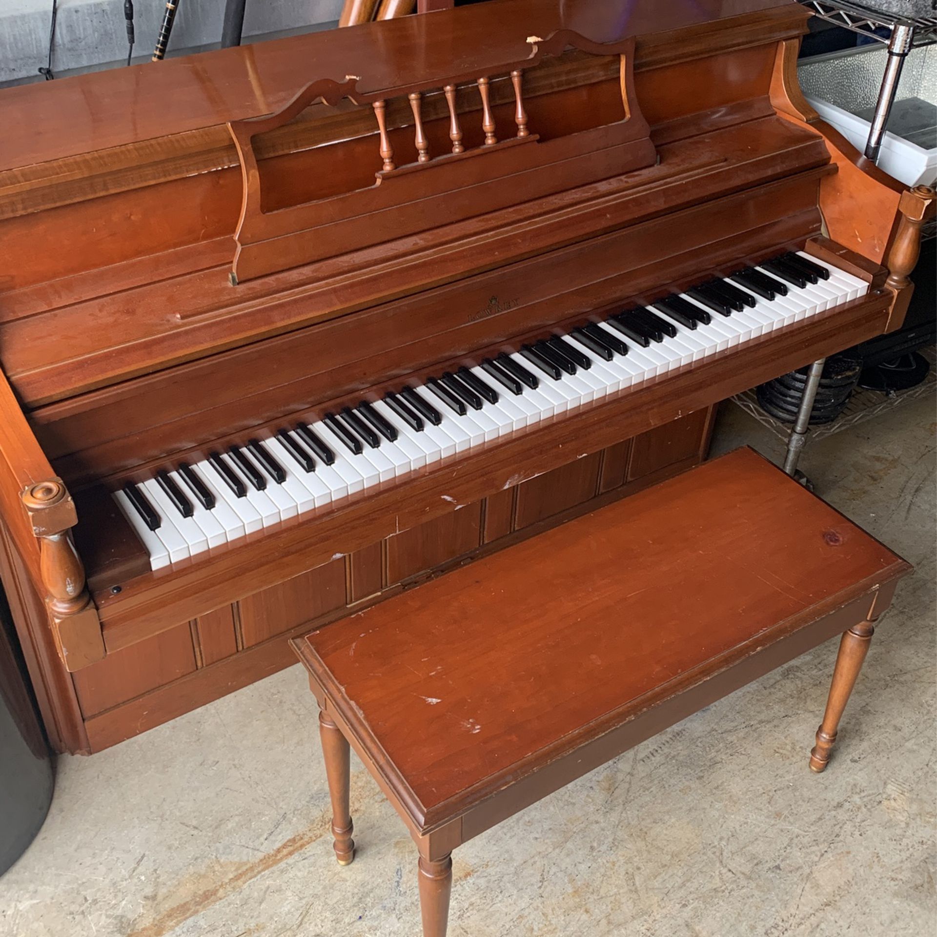 Lowrey Upright Piano with Bench