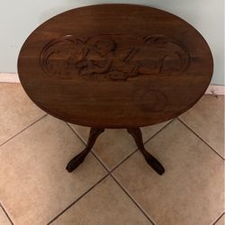 Antique Carved End Table 