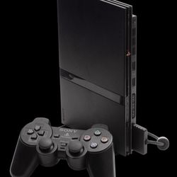 Ps2 Slim System Cords Controller 2 Games Barley Usted Adult Owned Like New New