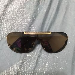 Versace Sunglasses MOD 2140 Black & Gold Aviator – Authentic