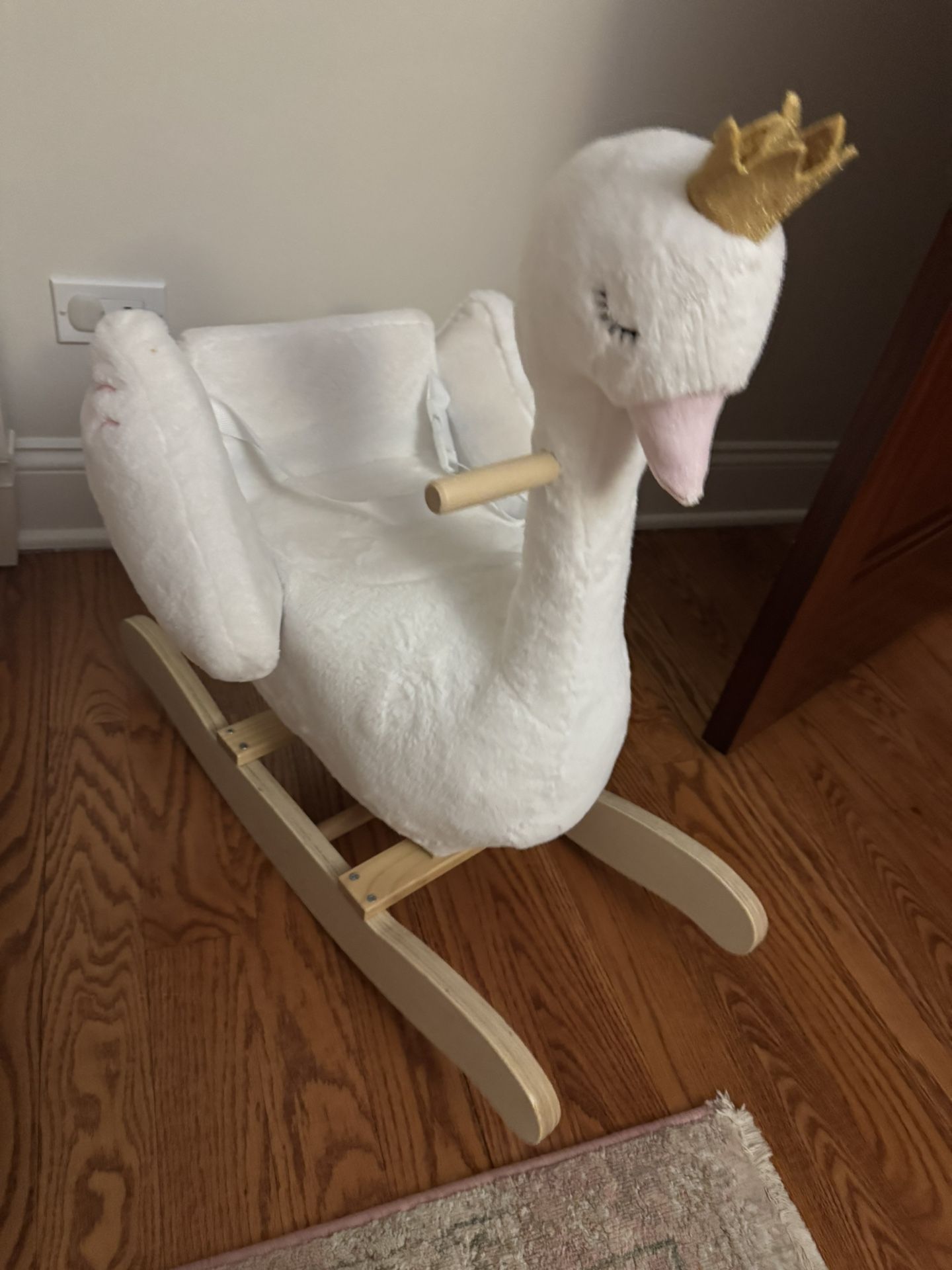 Plush Swan Rocking horse
