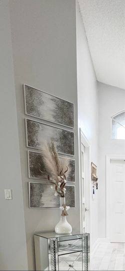 Set of 4 Abstract Framed Wall Art