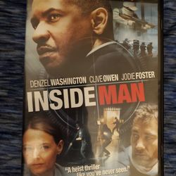 Inside Man (DVD) Denzel Washington Movie VERY GOOD CONDITION 
