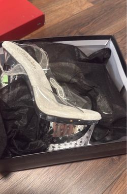 Pleaser Discolite LED Light-Up Platform Heels Size 10 w/ Box