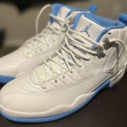 Jordan 12 Retro "White and University Blue"