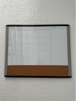 Dry erase calendar