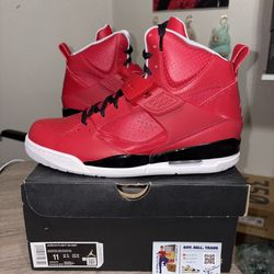 Size 11 - Air Jordan Flight 45 High Gym Red Leather Sneaker