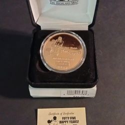 Disney 55th Anniversary Mouseketeers 24 Gold Plated Collectible Coin 2010 LE