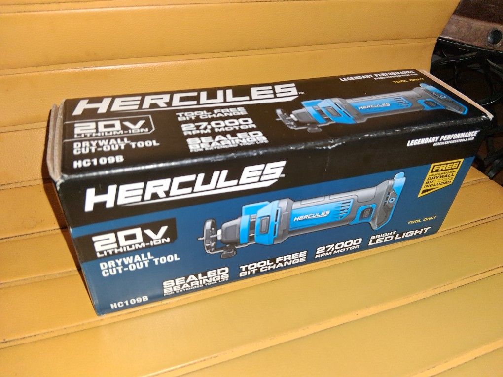 Hercules 20v Lithium Ion Dry Wall Cut Out Tool 27,000 ROM HC109B