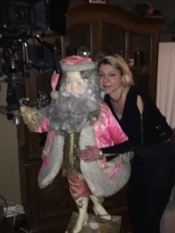 5 foot tall Santa Claus robotic antique 1950s