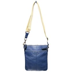 Coach Legacy Blue Leather Swing Pack Purse Shoulder Messenger Bag