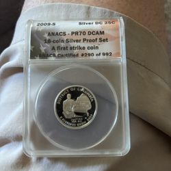 2009S Quarter Silver ANACS PR70DCAM 290OF992