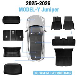 Tesla Model Y 2025-2026 Floor Mats (10pc Set)