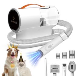 FIXR Pet Grooming Vacuum & Dog Hair Vacuum 12000Pa Powerful Dog Vacuum - White