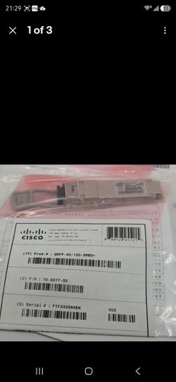 Qty 100 Cisco  QSFP-40/100-SRBD