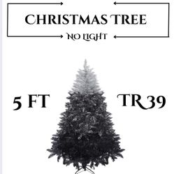5 FT Artificial Christmas Trees,Black Gradient Spruce Tree for Home, Office, Apartment, Party Decoration,(TR39)