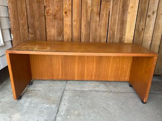 Vintage Jesper Solid Teak Rolling Console Table - Floating Island