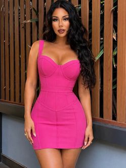 Pink bandage dress (large)