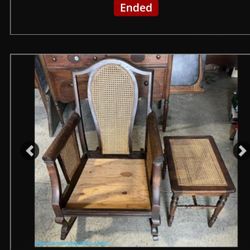 Antique Chair With Matching Table