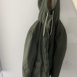 Men’s Olive Green Cotton Parka from H&M