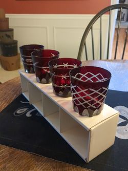 4 Bohemian Glass Votives From Pottery Barn