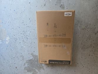 Quad Monitor Desk Mount, 4 Monitor Stand Fits Heavy Duty Computer Screen up to 27 inch, Full Adjustable Arm Holds up to 22 lbs per Arm (M004), Bl