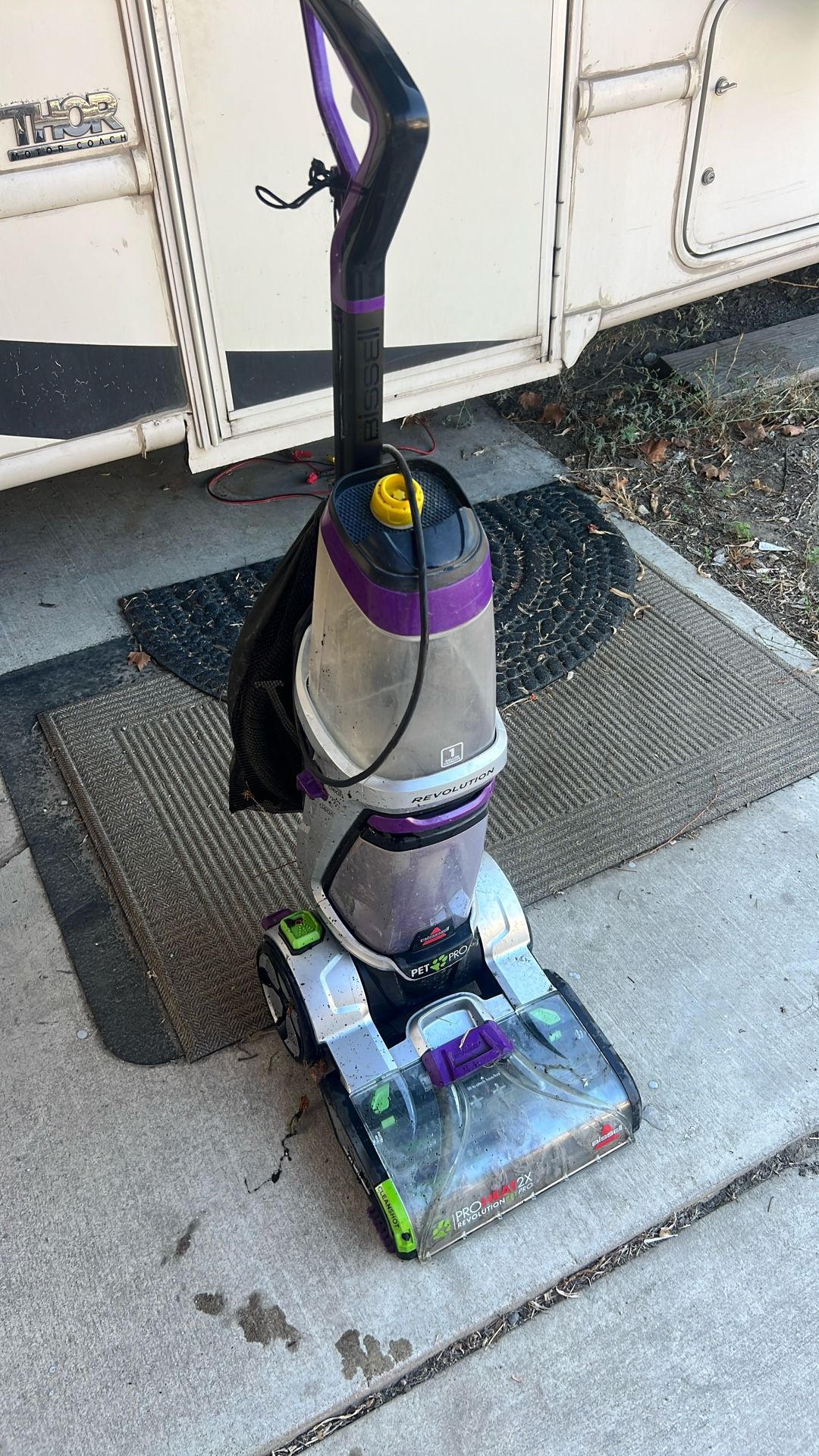 preheat 2 x revolution pro bissell carpet cleaner