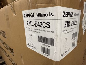 Zephyr Milano 42 Inch Island Hood - NEW