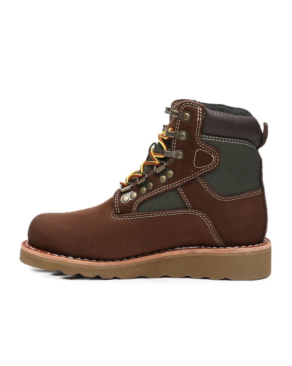ASOLO MENS' WELT 6" HIKER BOOT_BROWN/GREEN AS-703M