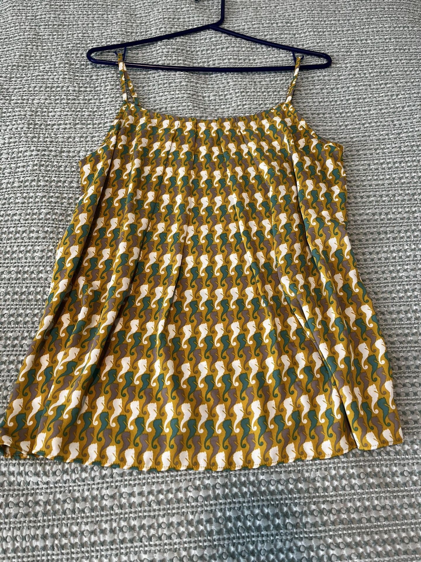 Seahorse Spaghetti Strap Top With Adjustable Straps