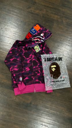 BAPE Double Hood Hoodie Purple