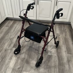Walker with chair and storage