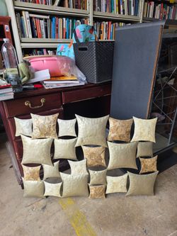 Gold tons tin wall art,  $15