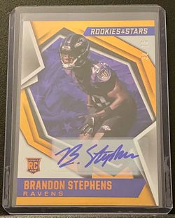 2021 Panini Rookies & Stars Brandon Stephens Rookie Signatures Orange #32/75