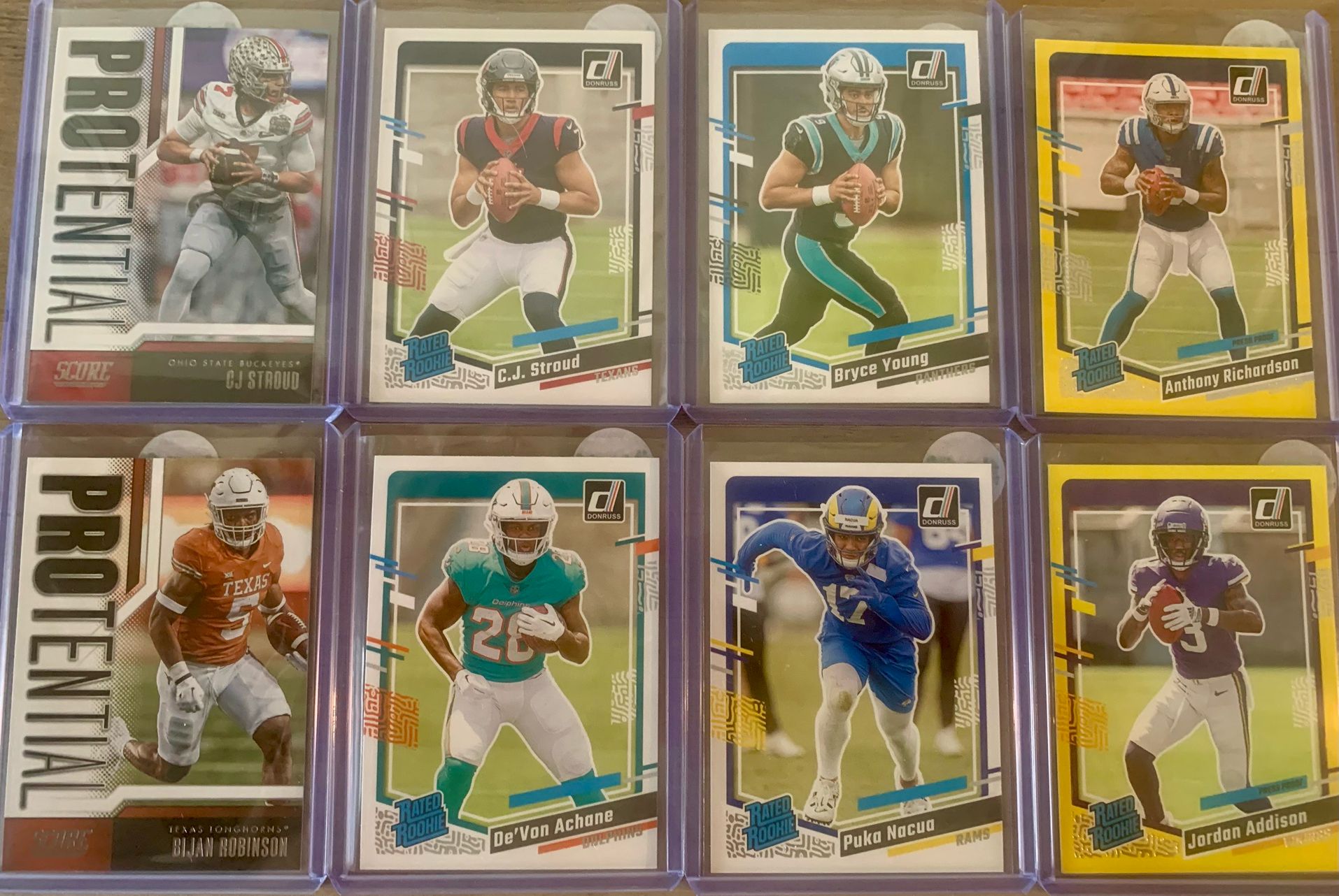 Football Cards ROOKIES!! 8 Cards