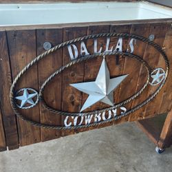 Dallas Cowboys Wood Cooler 
