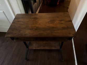 Ironwood desk with pullout drawer