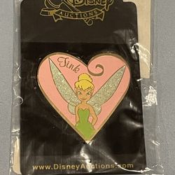 NIP Disney Tinker Bell in Pink Heart Pin 💞