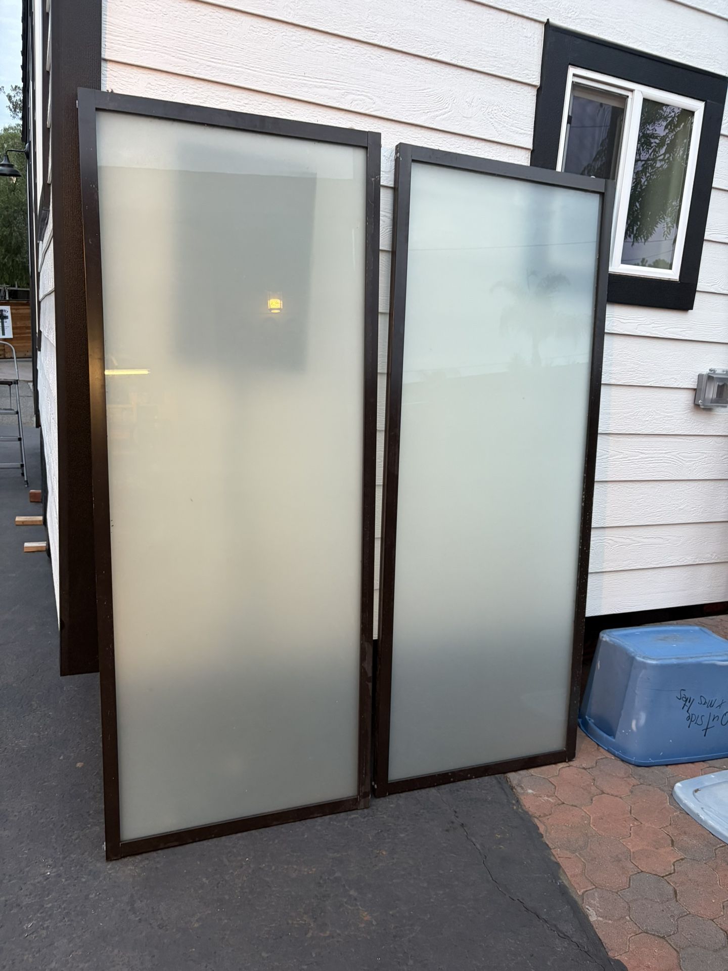 Closet Doors Metal w/ Glass 61 1/2” x 78 3/4”