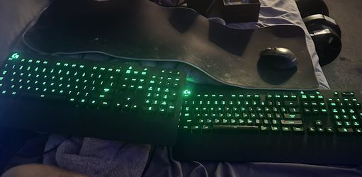 Two Logitech Keyboards, Mousepad And A Mouse, Selling All For 25