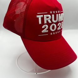 Trump 2028 Red MAGA Hat Adjustable Mesh Cap