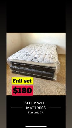 Full size pillow top mattress with box spring included