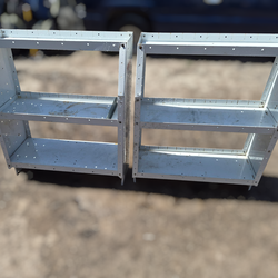 2 weathergaurd shelves for tools and equipment