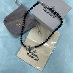 Vivienne Westwood Black and Silver Choker