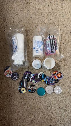 Vintage 1995 Saturn V Apollo 13 Rocket Pog Tube Set - 15+ Caps 3 Slammers Lot #2