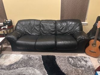 Black Leather Sofa’s - 4